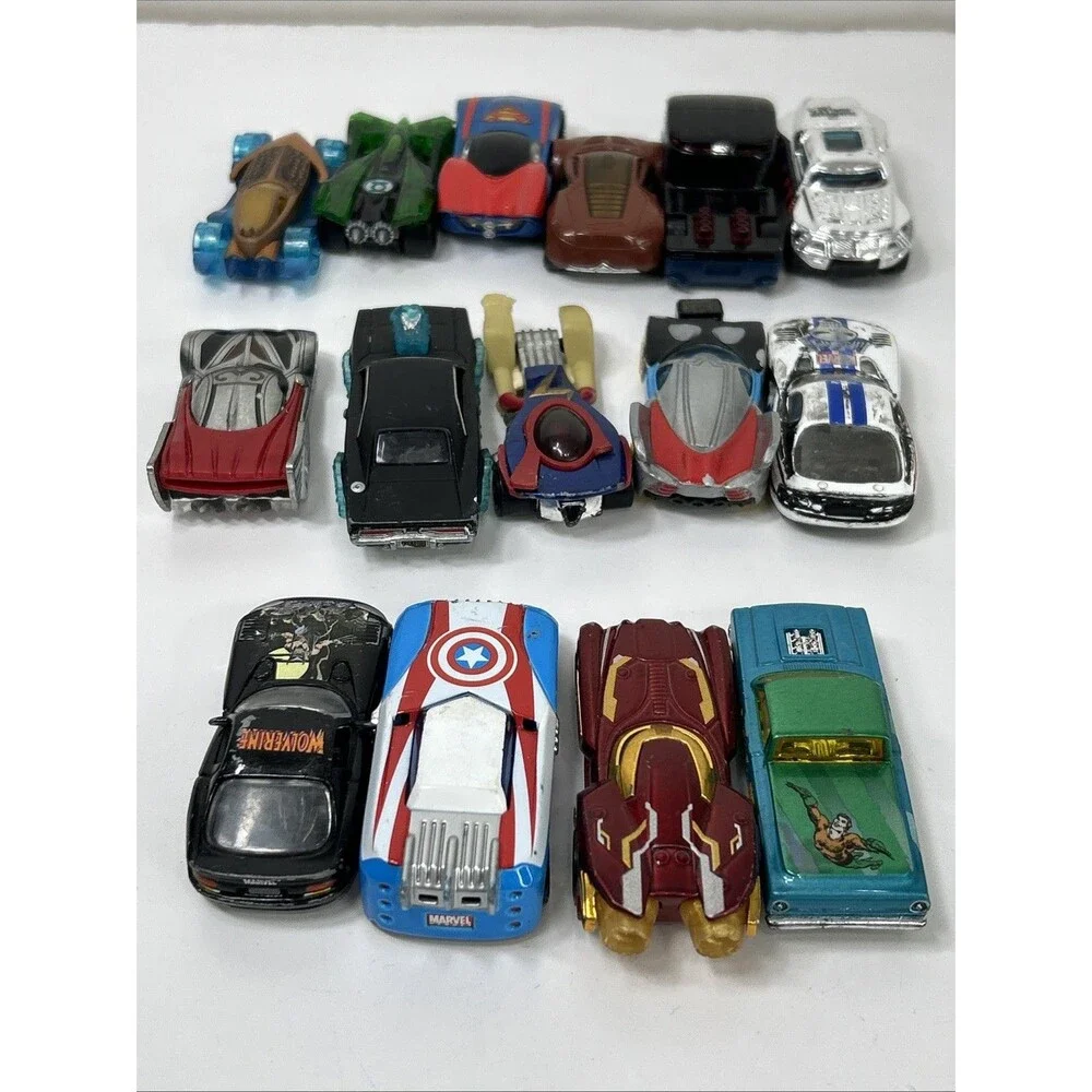 Hot Wheels Marvel DC Superhero Lot Wolverine Aquaman Thor SpiderMan Ghost Rider